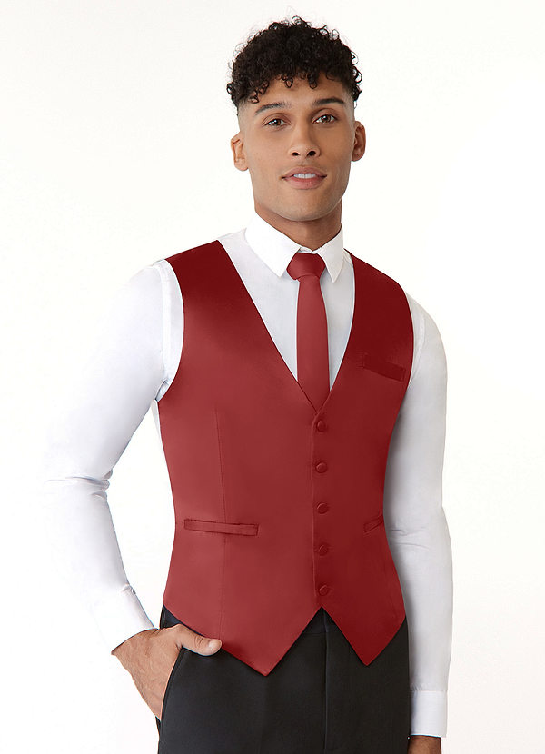 front Modern Matte Satin Vest