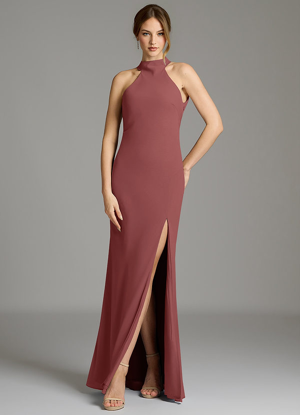 Azazie Cairo Bridesmaid Dresses Amethyst Mermaid Pleated Chiffon Dress image1