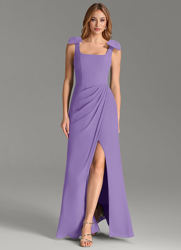 Azazie Adalynn Bridesmaid Dresses Tahiti Mermaid Pleated Chiffon Dress image1