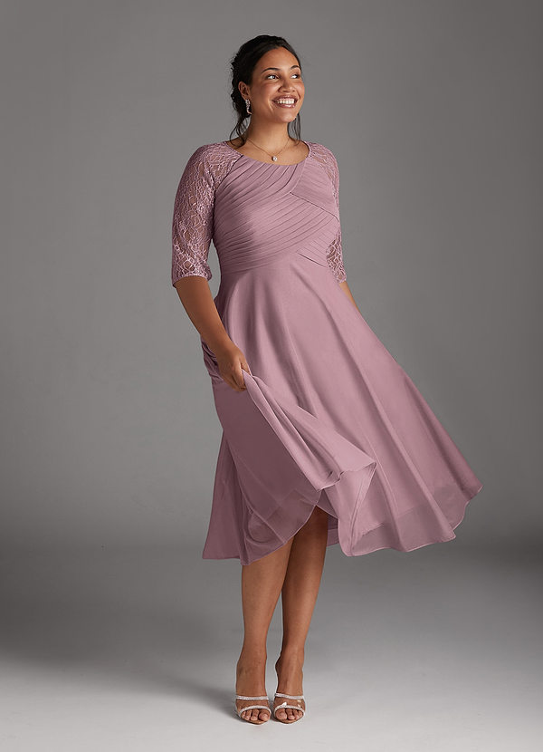 Azazie Gracelyn Mother of the Brides Dresses Dusty Rose A-Line Lace Dress image1