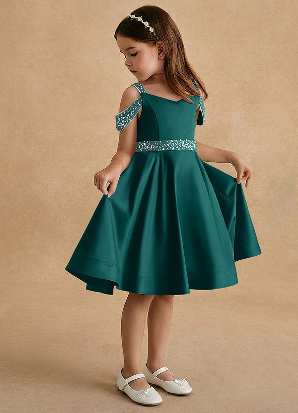 Azazie Judi Klänningar för brudeflicka Klä A-Line i Matt satäng image1