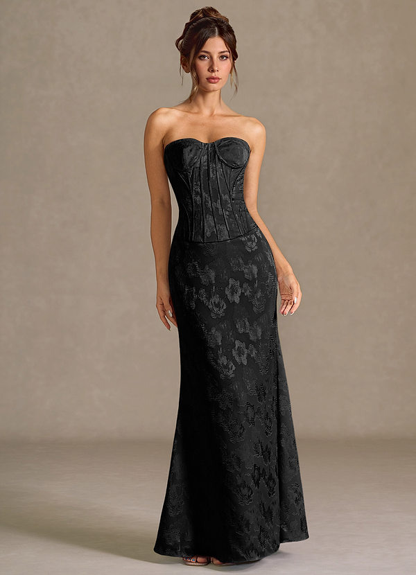 Alyssa Schwarz Zweiteiliges Kleid mit Korsett image1