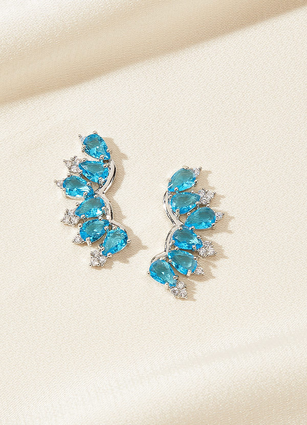 front Colored Crystal Constellation Earrings