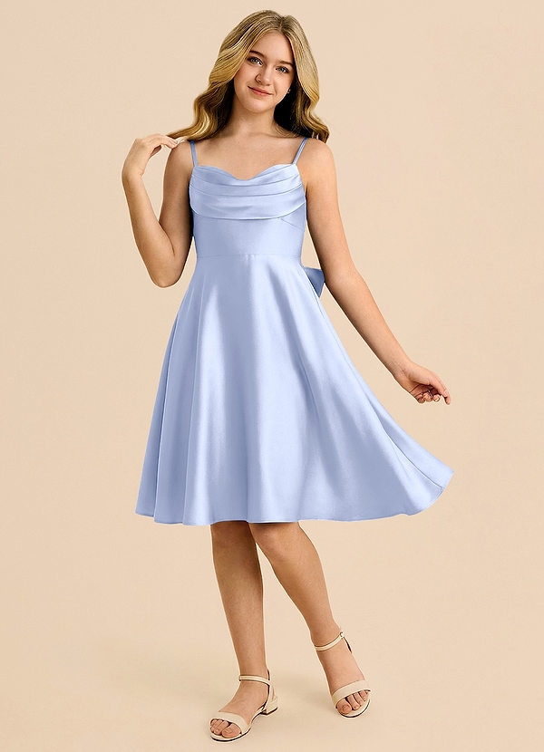 Azazie Bear Jurk van Stretch Satijn met A-Lijn Sweetheart Halslijn Ijs image1