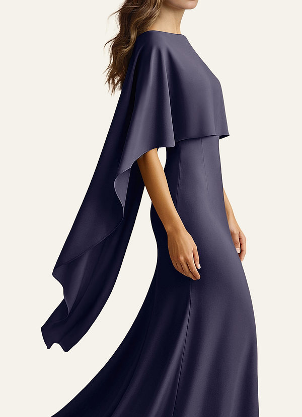 front Azazie Matching Color Stretch Satin Multiway Cape