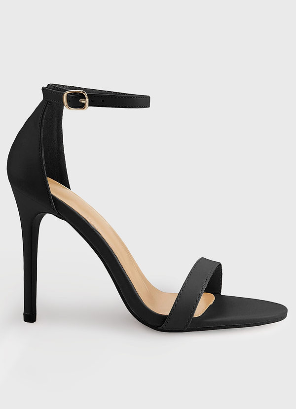front Stiletto-Pumps aus Kunstleder mit einzelnem Riemen