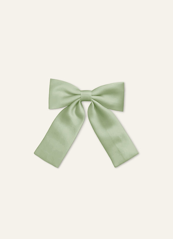 front Girls Satin Bow Hair Clip