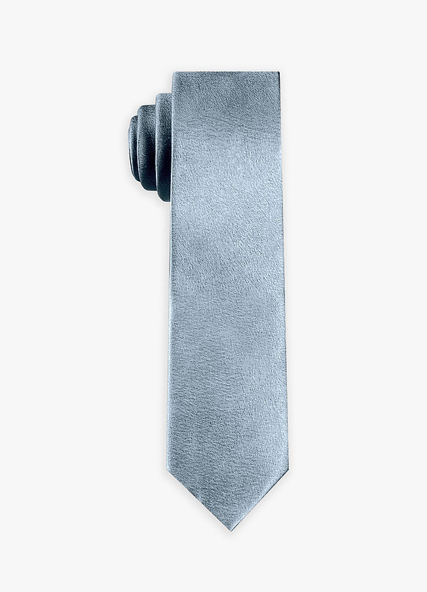 front Corbata de hombre de satén metalizado