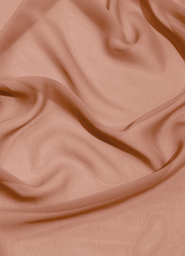 front Azazie Champagne Rose Chiffon Fabric By the Yard