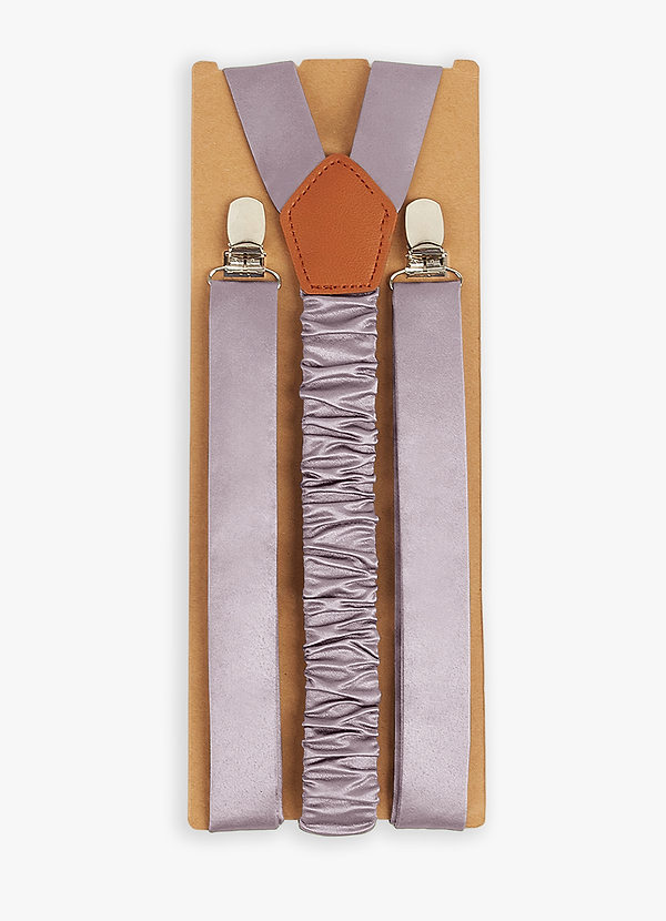 front Matching Color Matte Satin Suspenders