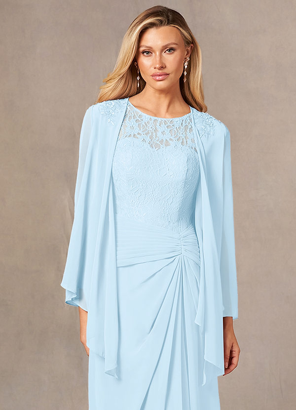 front Azazie Matching Color Moxie Chiffon Wrap