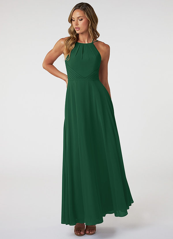 Dark Green Azazie Melinda Bridesmaid Dresses | Azazie