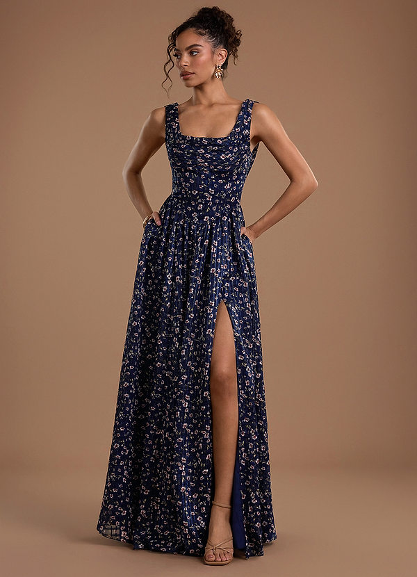 Noellia Floral Gingham Maxi Dress image1