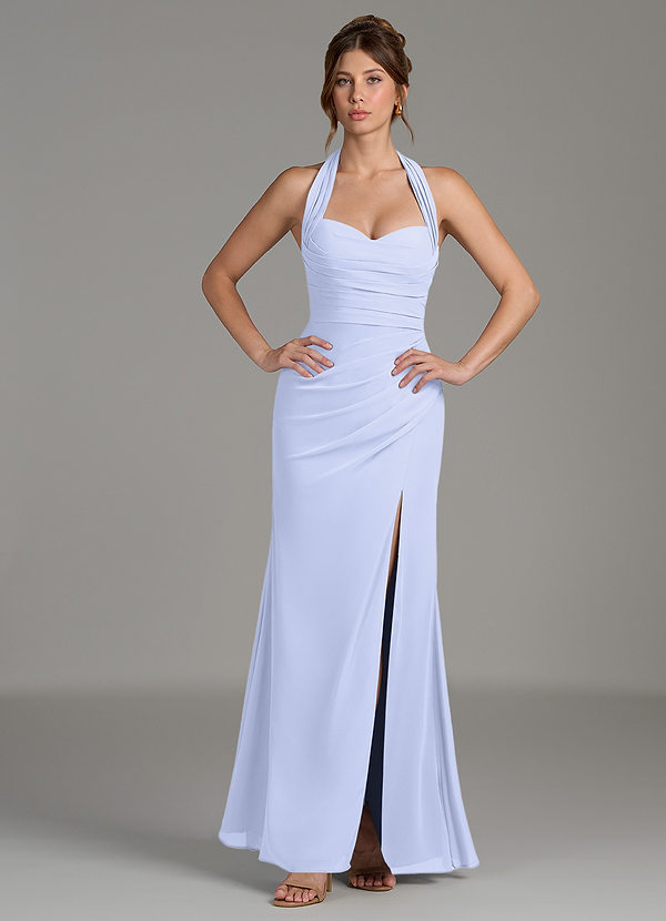 Azazie Destiny Bridesmaid Dresses Lavender Mermaid Sweetheart Neckline Chiffon Dress image1