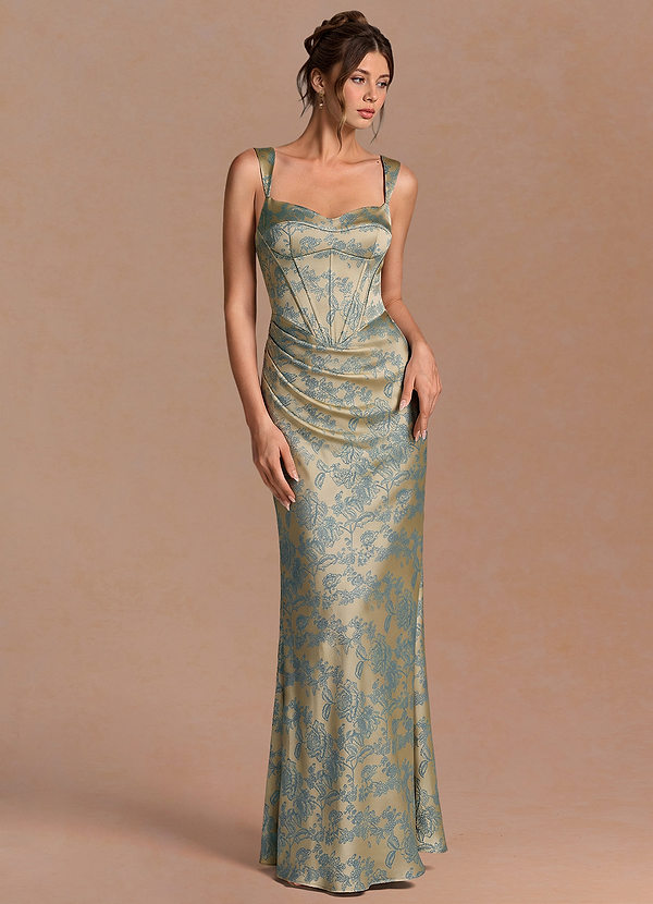 Robe Maxi Bleu Sarcelle Platine Mela image1