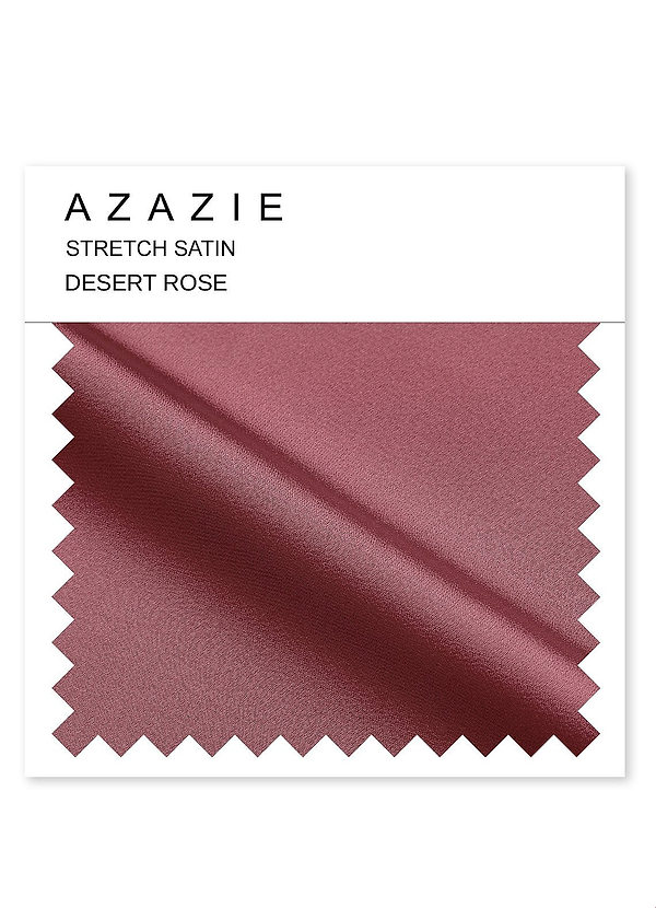 front Azazie Stretch Satin Swatch Desert Rose