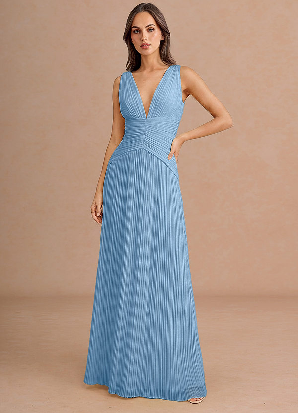 Robe Longue Bleu Brumeux Lupita image1