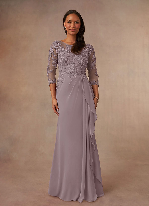 Azazie Calanthe Mother of the Brides Dresses Dusk A-Line Scoop Chiffon Dress image1