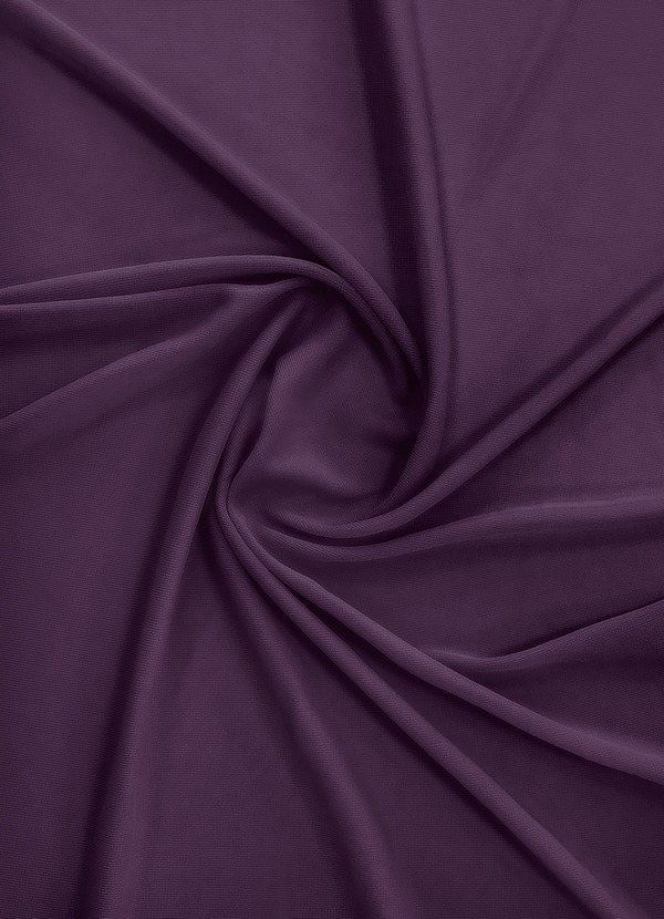 front Azazie Grape Stretch Mesh Fabric By the Yard