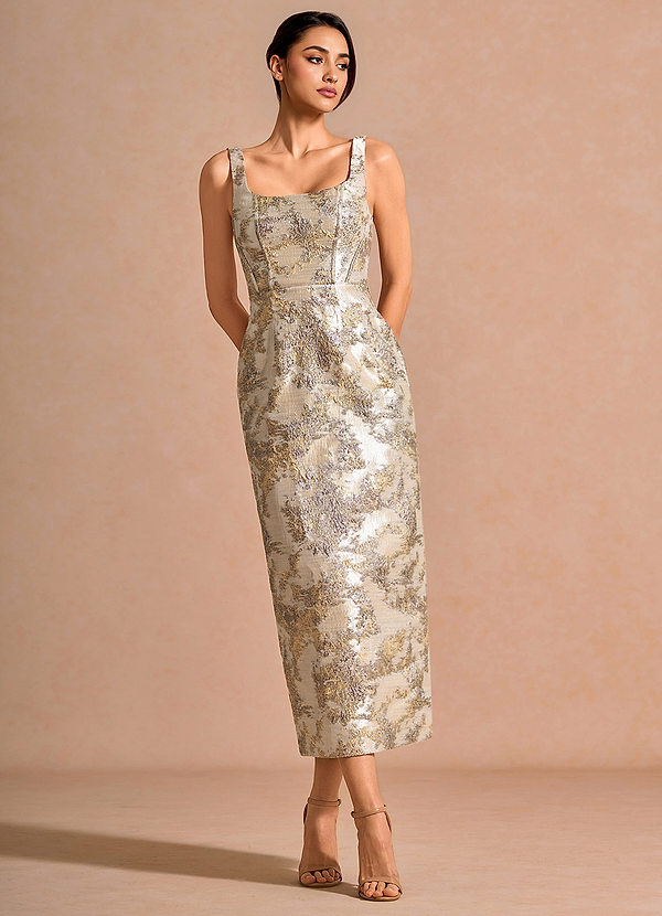 Fayssa Gilded Silver Maxi Dress image1