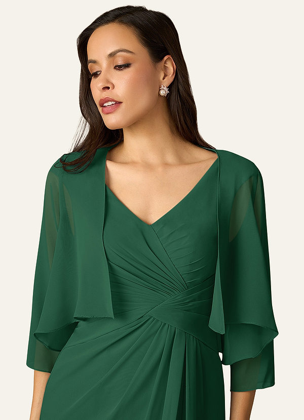 front Azazie Farblich Passendes Fisher-Chiffon-Wickeltuch