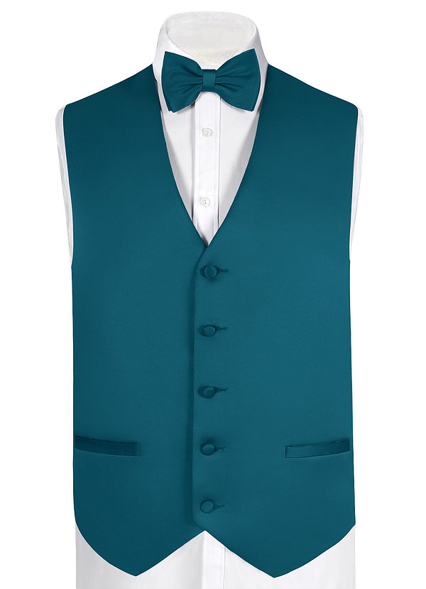 front Matte Satin Vest and Bow Tie Set