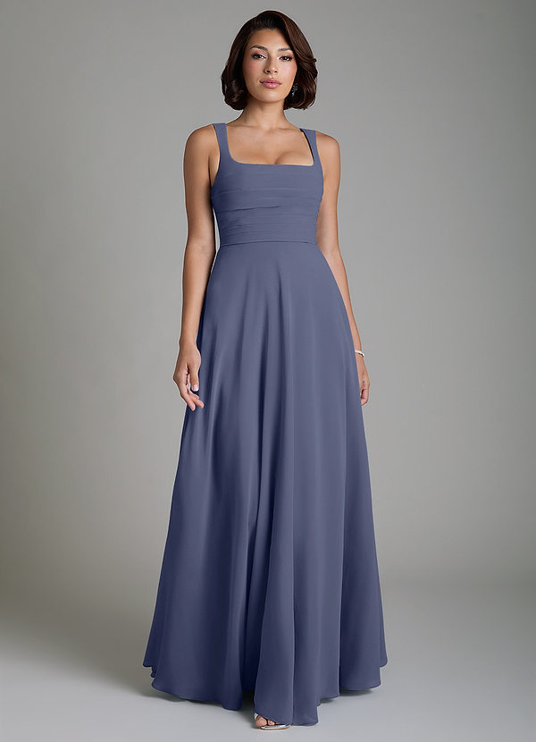 Azazie Azaria Brautjungfernkleider A-Linie Korsett Chiffon Kleid Sturm image1