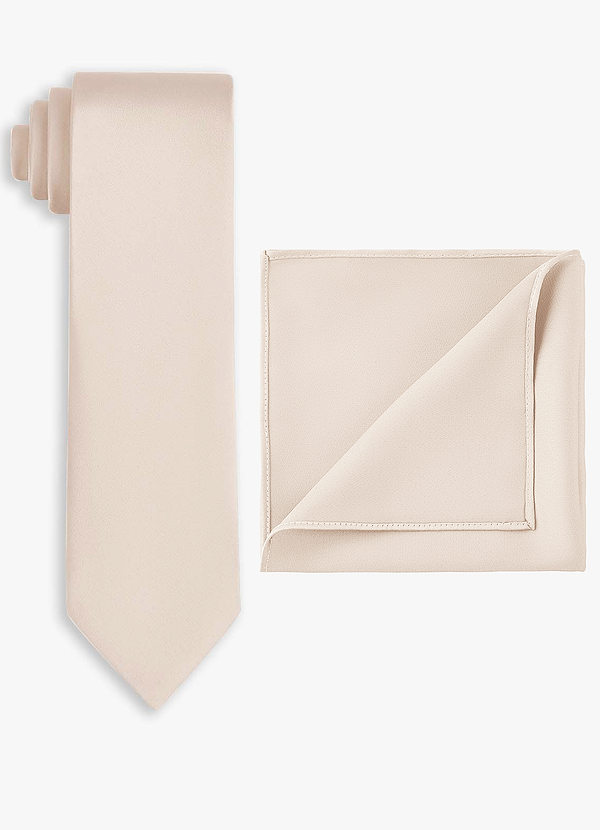 front Stretch Satin Wide Tie and Pocket Square Set