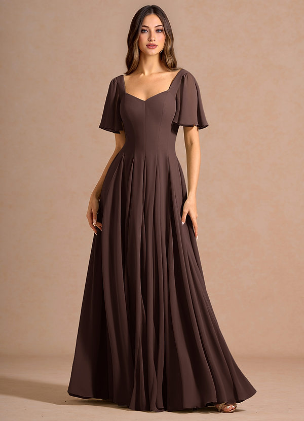 Urella Truffle Maxi Dress Ready to Ship | Azazie