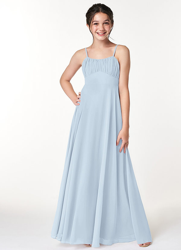 Azazie Breonna A-Line Sweetheart Neckline Chiffon Floor-Length Junior Bridesmaid Dress image1
