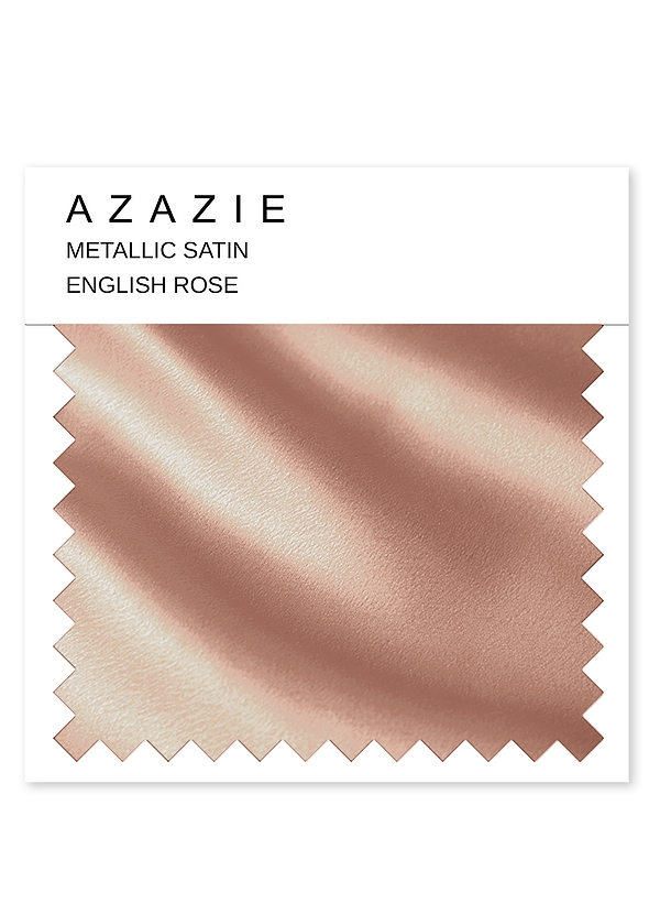 front Azazie English Rose Metallic Satin Swatch
