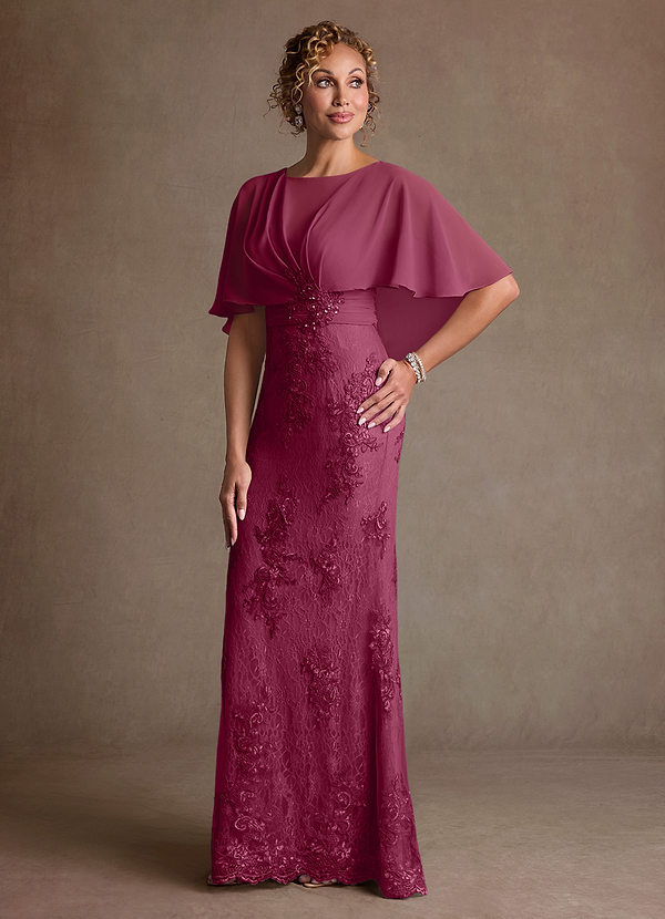 Azazie Amrita Abiti da Mamma Sposa Abito Sirena in Chiffon Pizzo Gelso image1