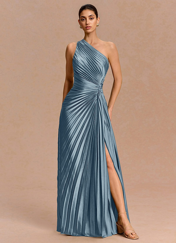 Vestido Azul Polvoriento Largo Zelie image1