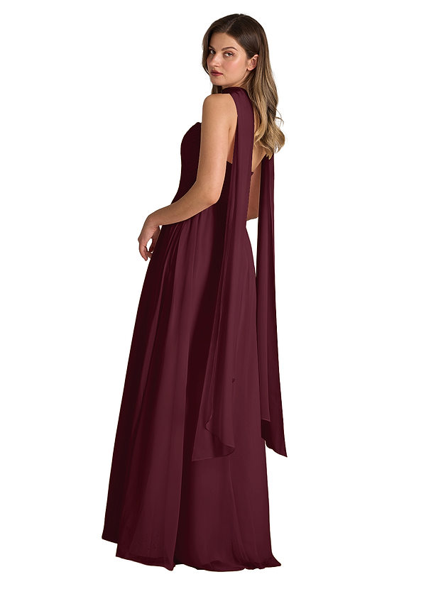 front Azazie Matching Color Chiffon Scarf