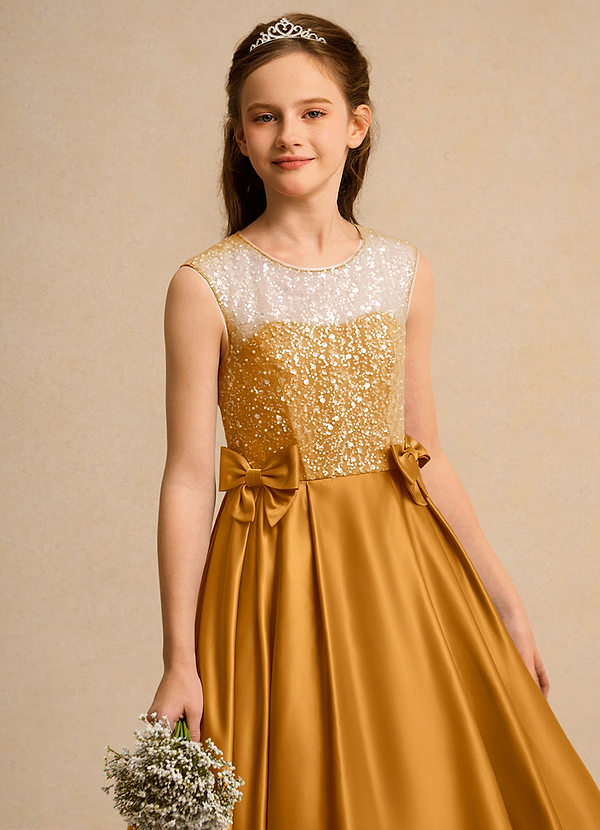 Azazie Candy Girl Klänningar för brudeflicka Klä Balklänning i Matt satäng Rosett image1