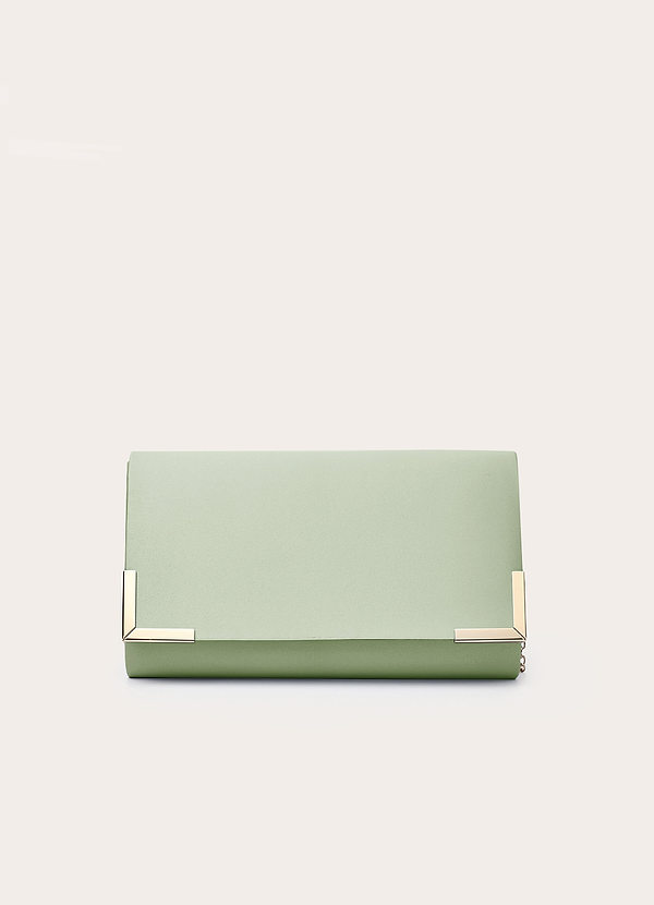 front Bolsa tipo envelope de cetim fosco combinando