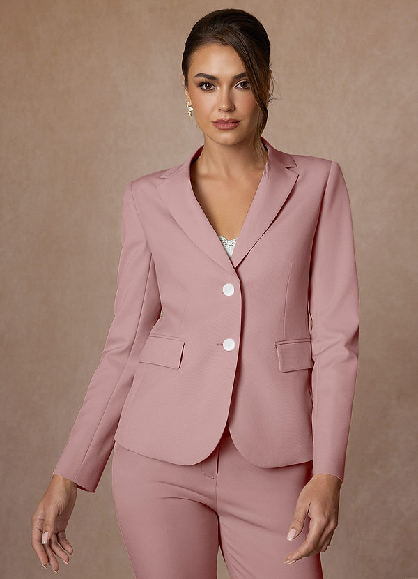 front Whitney Dammig Ros Strukturerad Stretchkavaj