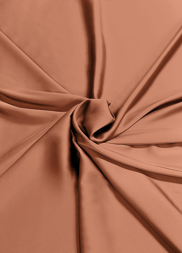 front Azazie Bronzer Stretch Satin Fabric By the Yard