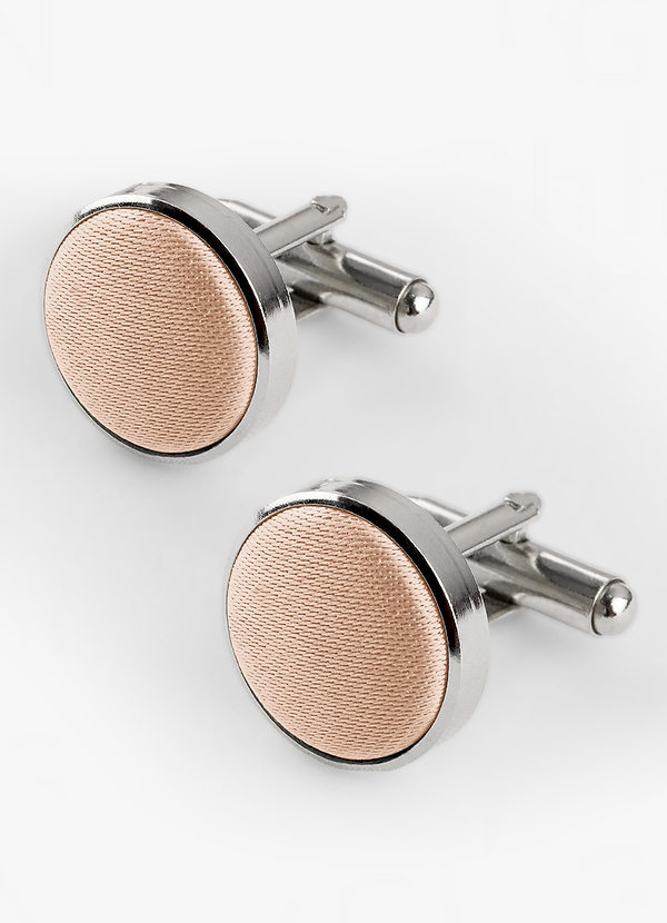 Boutons de manchette arrondis en satin mat front
