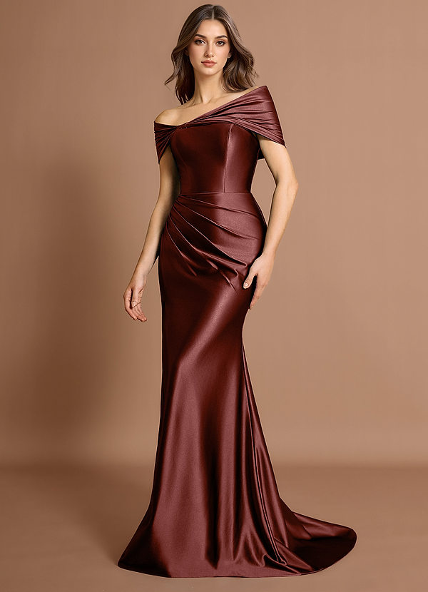 Rhianna Dark Wine Maxi Dress image1