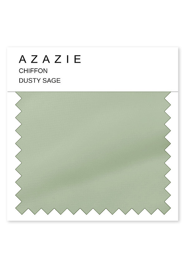 front Azazie Dusty Sage Chiffon Swatch