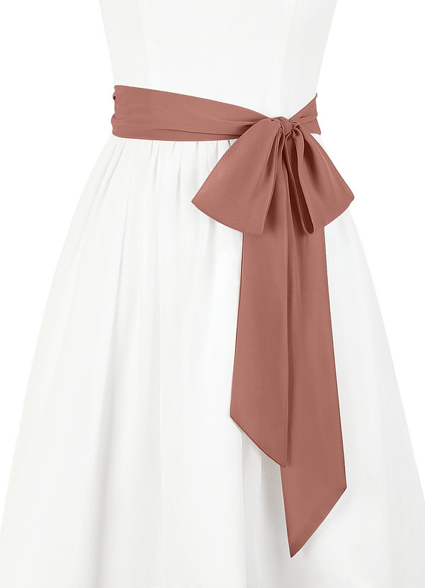 front Azazie bijpassende kleur chiffon sjerp