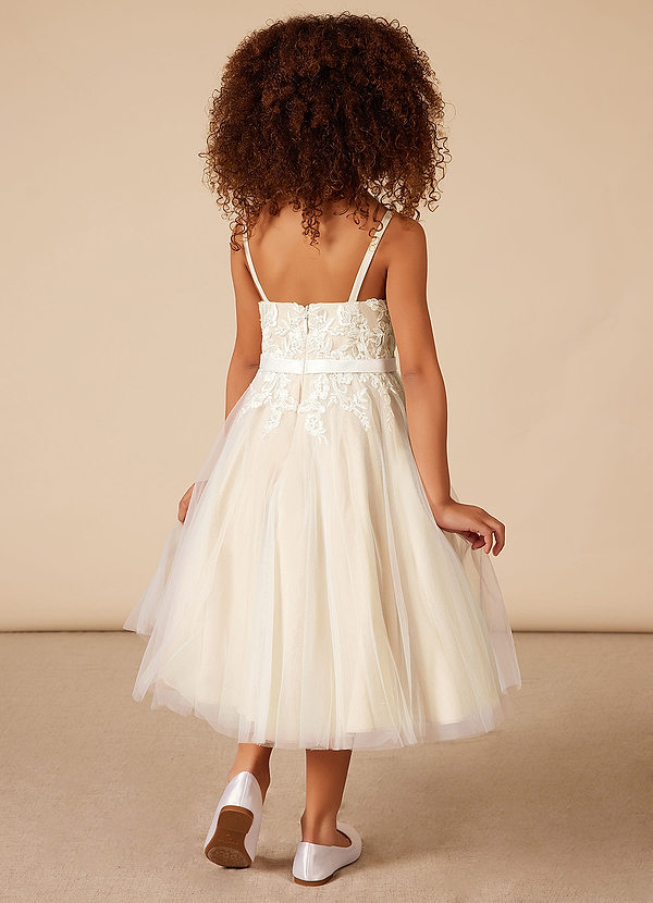 back Azazie Lacie Flower Girl Dress