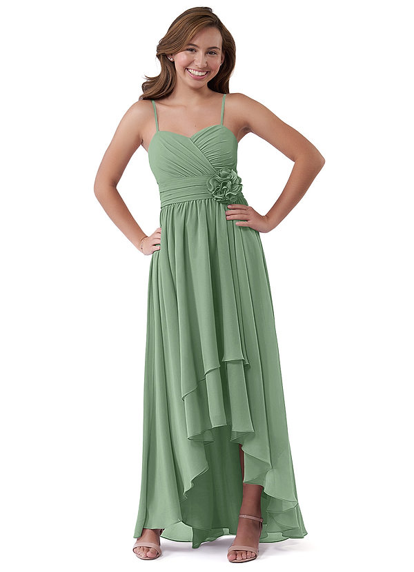 Vestidos De Dama De Honor Junior De Chiffón Asimétricos Topo