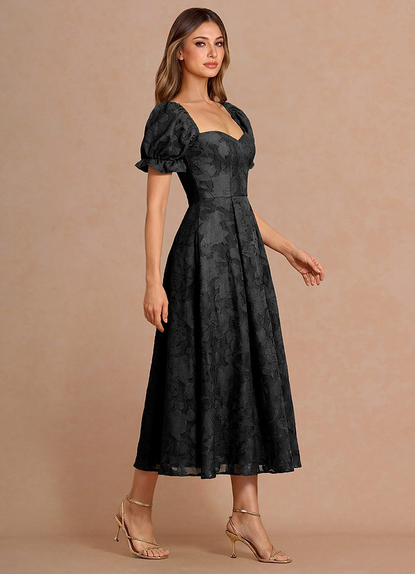 Lanthe Black Midi Dress image1