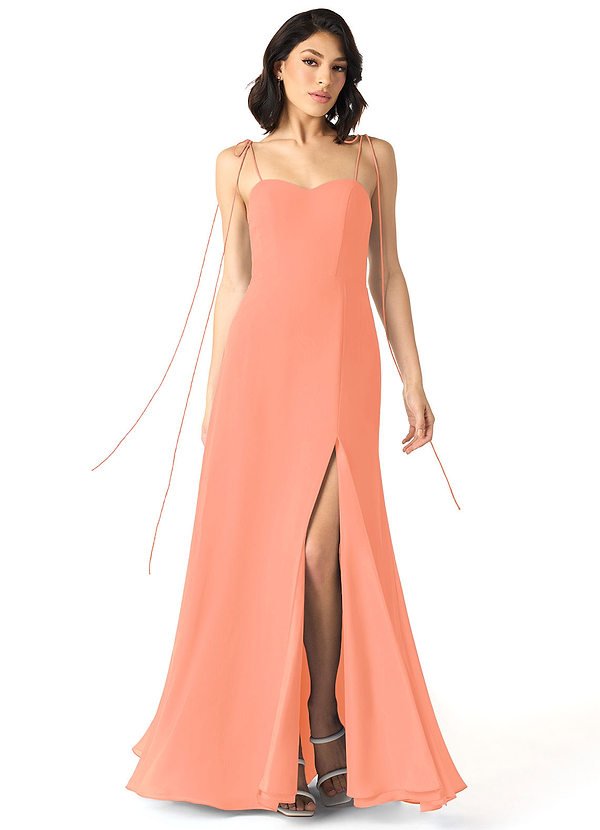 Azazie Rosey Bridesmaid Dresses Sunset A-Line Sweetheart Neckline Chiffon Dress image1