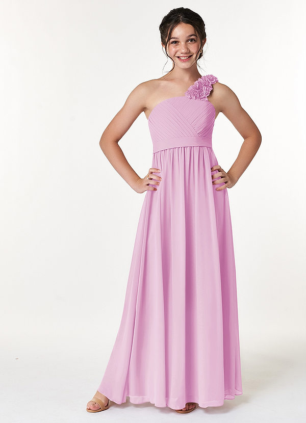 Candy Pink Azazie Flower JBD Junior Bridesmaid Dresses Azazie — free download