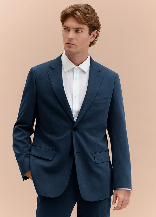 front William Black Comfort Blend Suit Jacket