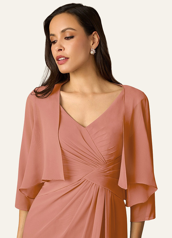 front Azazie Matching Color Fisher Chiffon Wrap