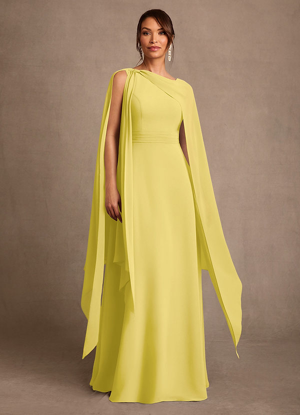 Azazie Liddie Suknie dla Matki Panny Młodej Linia A Pofałdowany Szyfon Długość podłogi Sukienka image1